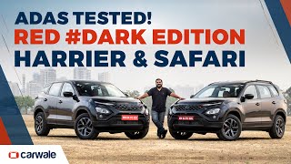  Red #Dark Edition Tata SUVs with ADAS - Tata Harrier and Safari Tested | CarWale  - Video